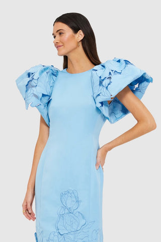 Leo Lin Lucinda Appliqué Maxi Dress - Cornflower Blue