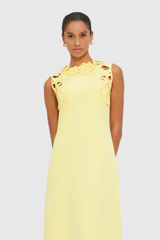 Leo Lin Solene Appliqué Maxi Dress - Sorbet Yellow