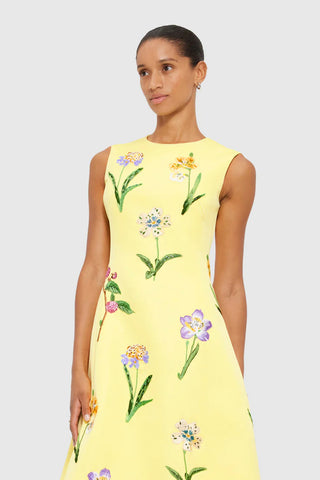 Leo Lin Cleo Sleeveless Midi Dress - Wild Flower Print in Sorbet