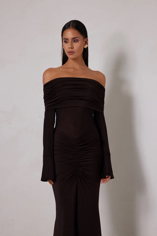 Elle Zeitoune Paige Dress - Espresso