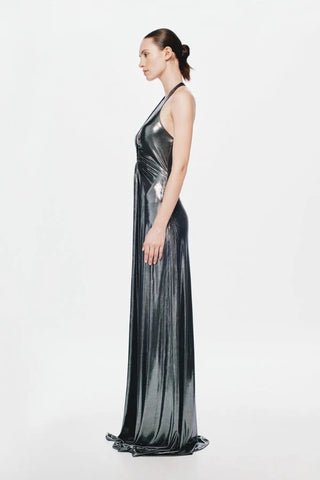 Misha Jennifer Foil Dress - Black