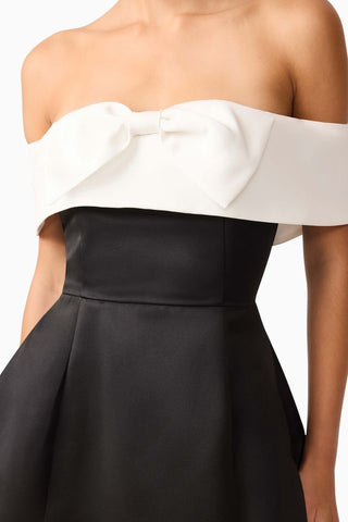 Elliatt Sorrel Off Shoulder Mini Dress - Black White