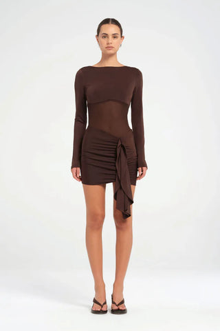 Benni Juni Mini Dress - Chocolate
