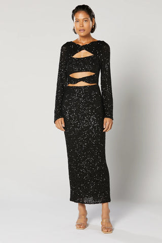 Winona Halle Midi Dress - Black