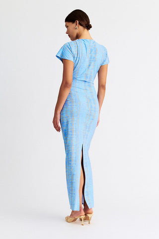 Suboo Claudia Short Sleeve Maxi Dress - Ice Blue