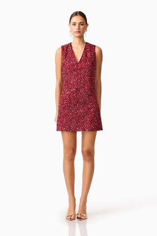 Elliatt Carmen Mini Dress - Berry