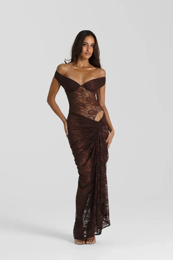Natalie Rolt Aubrey Dress - Espresso