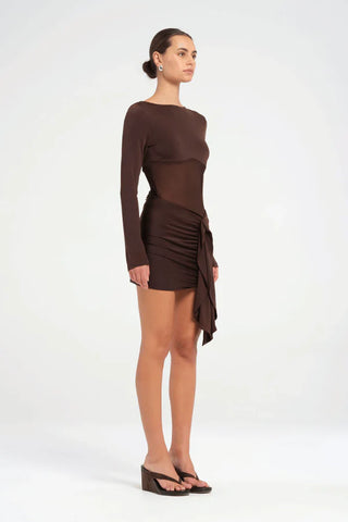 Benni Juni Mini Dress - Chocolate