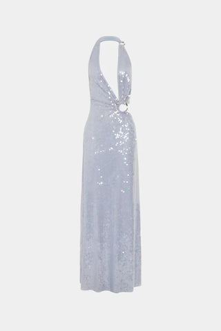 Misha The Devon Sequin Maxi Dress - Cloud Blue