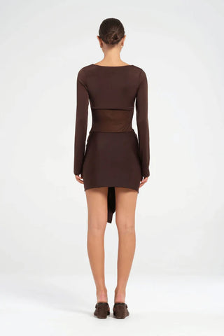 Benni Juni Mini Dress - Chocolate