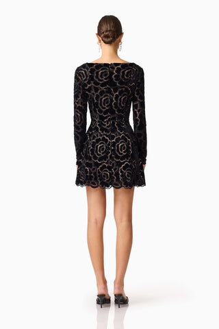 Elliatt Eris Long Sleeve Mini Dress - Black