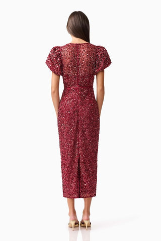 Elliatt Carmen Midi Dress - Berry