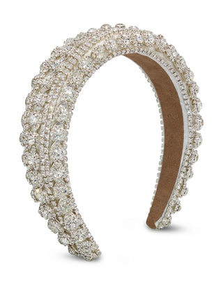 Morgan & Taylor Avah Headband - White & Silver
