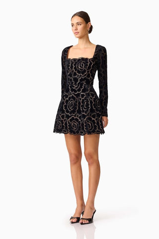 Elliatt Eris Long Sleeve Mini Dress - Black