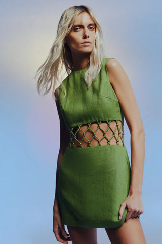 Misha Collection Ellie Mini Dress - Avocado