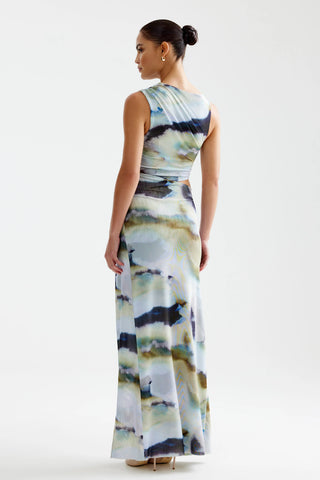 Lexi Fiora Dress - Blue Mineral Print