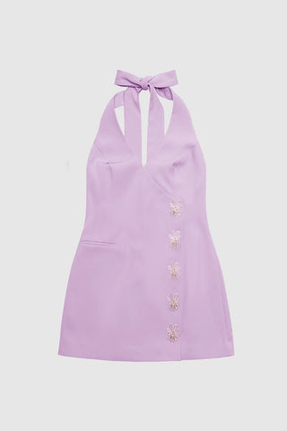 The Wolf Gang Inka Mini Vest Dress - Lavender