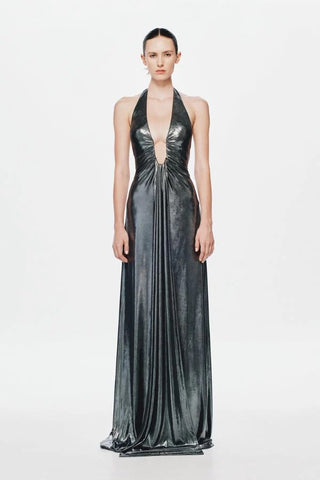 Misha Jennifer Foil Dress - Black