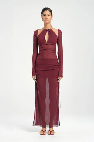 Benni Ari Cutaway Maxi Dress - Berry