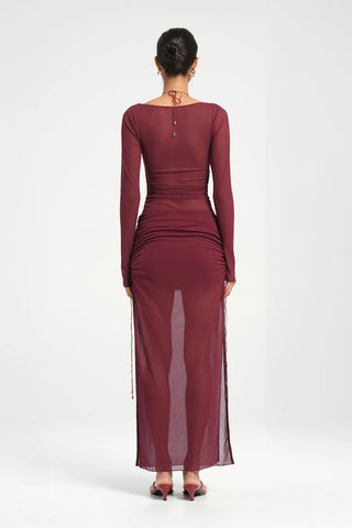 Benni Ari Cutaway Maxi Dress - Berry