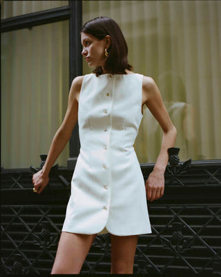 Third Form Skyline Tailored Mini Dress - Warm White