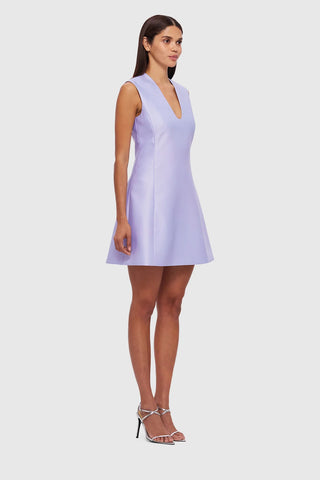 Leo Lin Briana V Neck Mini Dress - Lilac