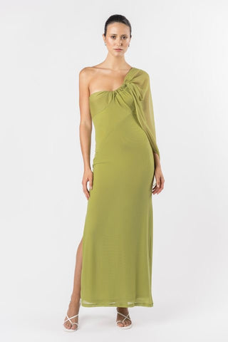 One Fell Faint Slip Dress - Edamame