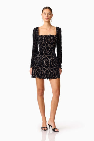 Elliatt Eris Long Sleeve Mini Dress - Black