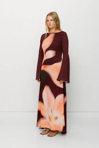 The Wolf Gang Leona Maxi Dress - Cocoa Flower