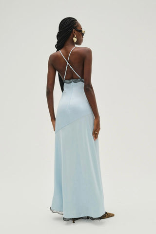 For Love & Lemons Mariella Maxi Dress - Blue
