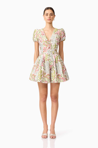 Elliatt Calaantha Puff Sleeve Mini Dress - Multi