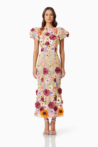 Elliatt Astraea 3D Lace Dress - Multi