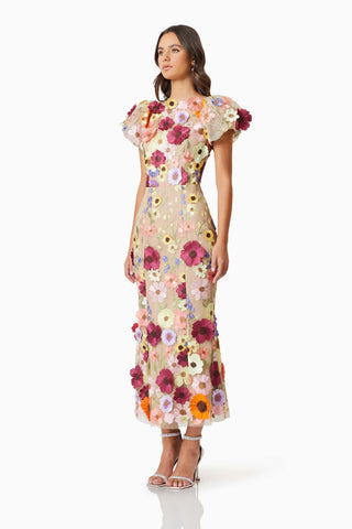 Elliatt Astraea 3D Lace Dress - Multi
