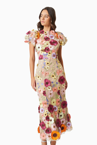 Elliatt Astraea 3D Lace Dress - Multi