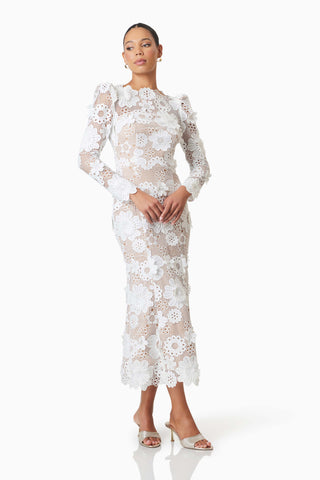 Elliatt Autumn Midi Dress - Ivory