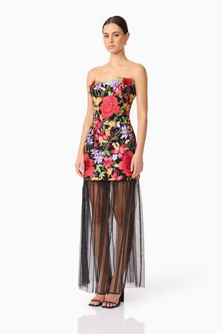 Elliatt Talia Contrast Maxi Dress - Floral Multi