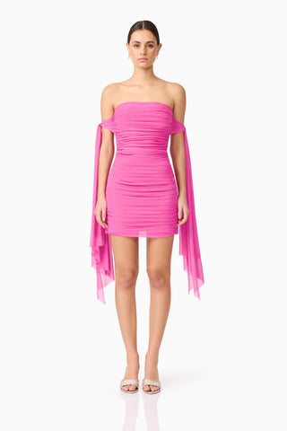 Elliatt Celina Off Shoulder Mini Dress - Hot Pink