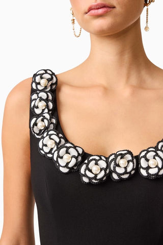 Elliatt Marina Midi Dress - Black White