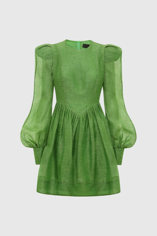 Leo Lin Elena Structured Shoulder Mini Dress - Tropical