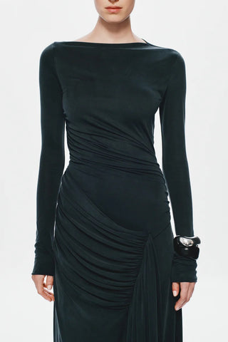 Misha Glacier Long Sleeve Dress - Black