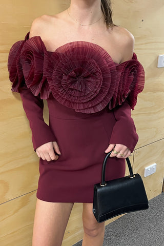 Sonya Siia Mini Dress - Merlot