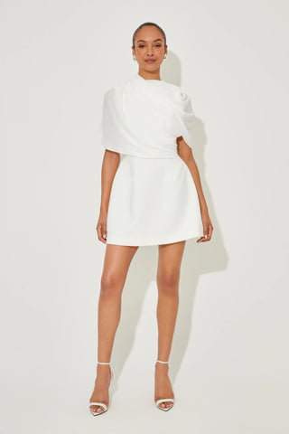 Odd Muse The Ultimate Muse Gathered Mini Dress - White