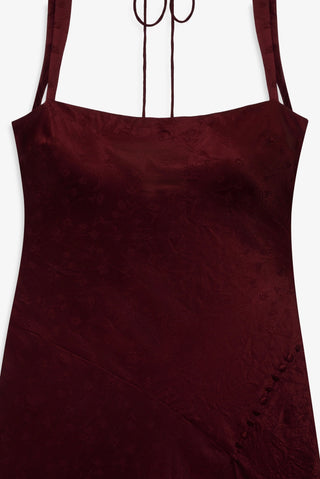 For Love & Lemons Carla Jacquard Dress - Burgundy