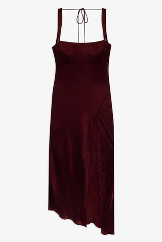 For Love & Lemons Carla Jacquard Dress - Burgundy