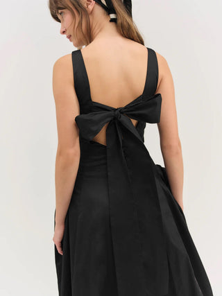 For Love & Lemons Evanie Structured Midi Dress - Black