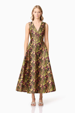 Elliatt Cindy Gown - Black Floral Multi