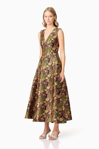 Elliatt Cindy Gown - Black Floral Multi