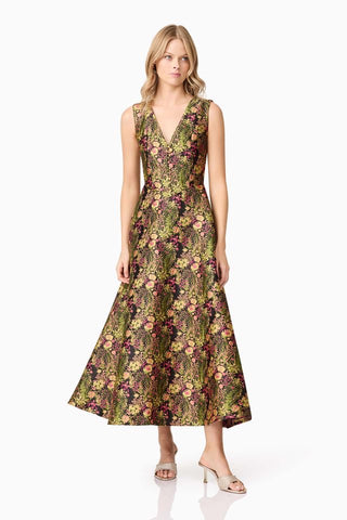 Elliatt Cindy Gown - Black Floral Multi