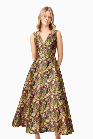 Elliatt Cindy Gown - Black Floral Multi