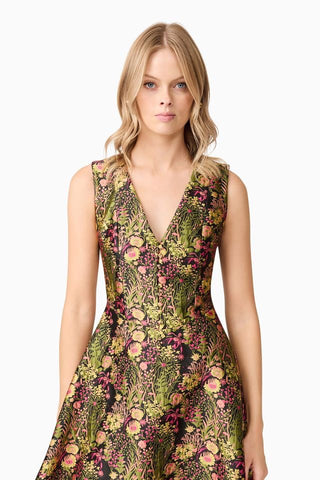 Elliatt Cindy Gown - Black Floral Multi